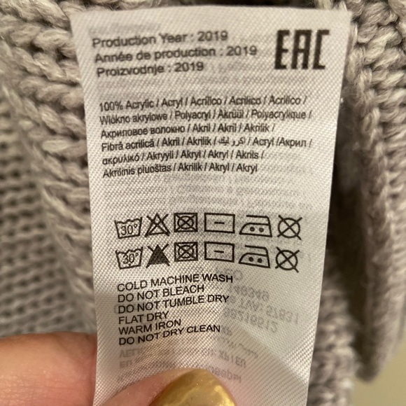 Noisy May Grey Loose Knit Sweater/Tunic - Picture 6 of 6